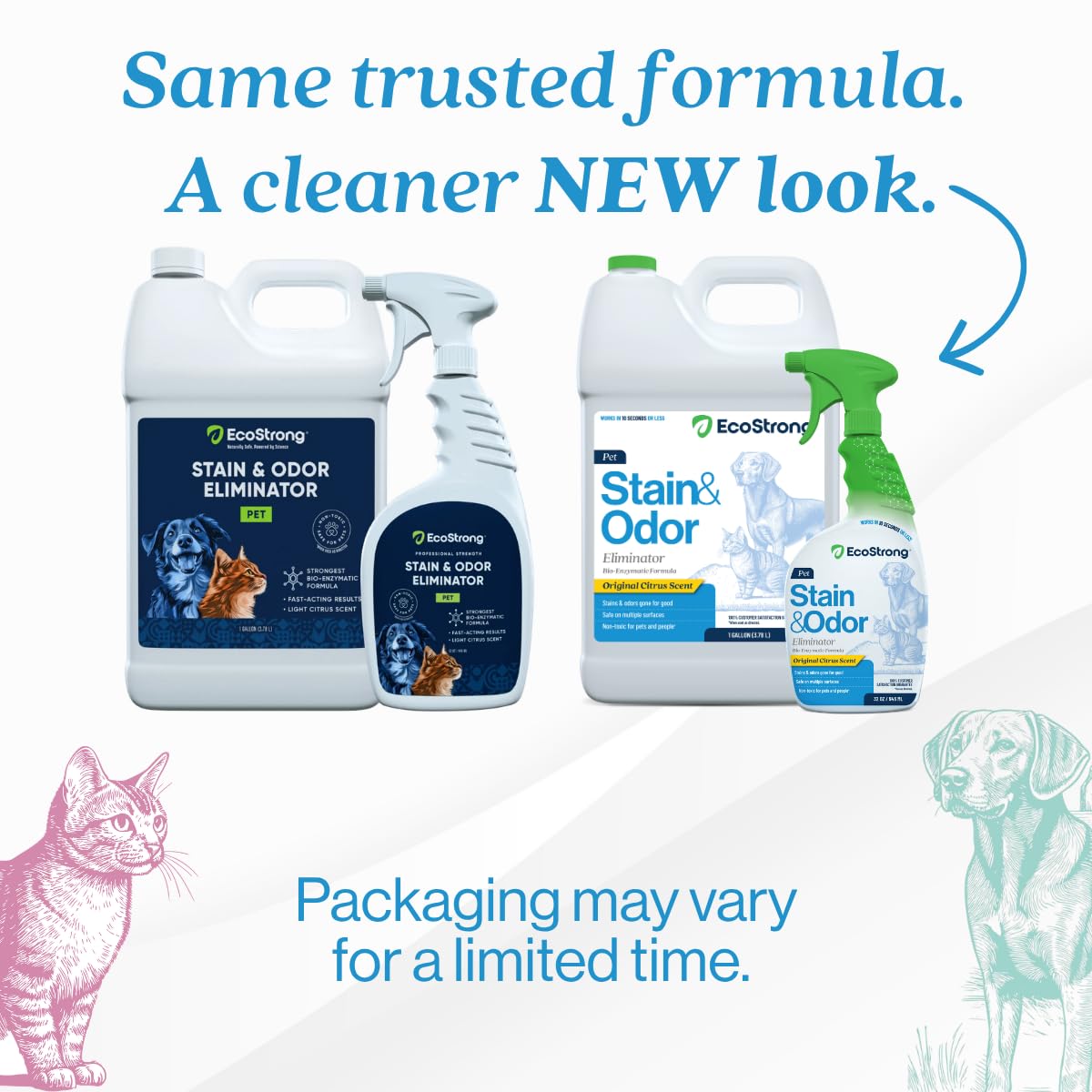 Eco Strong Pet Stain and Odor Remover - Pet Odor Eliminator, Urine Destroyer for Dogs, Pet Urine Enzyme Cleaner | Santel Woods - 128 oz