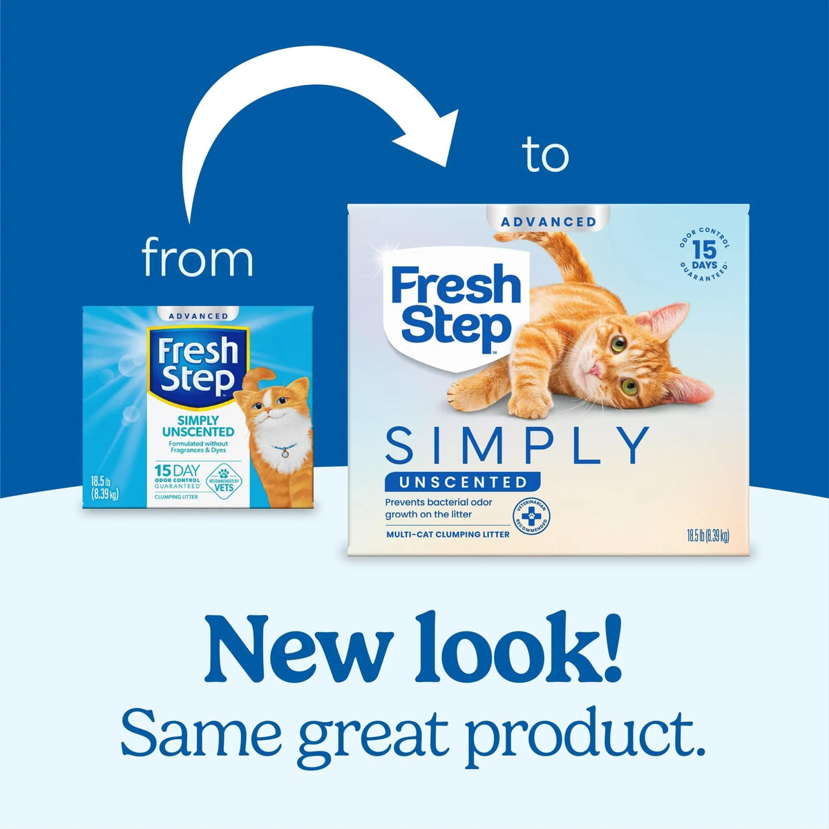 Fresh Step Advanced Odor Shield Clumping Cat Litter with Gain, 18.5 lb, 2Pk