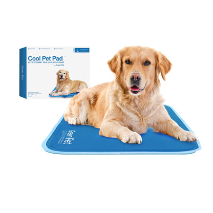 The Green Pet Shop Cool Pet Pad - Medium, Sage Grey - Self-Cooling, Pressure Activated Mat for Dogs & Cats from 21-45 lbs - Non-Toxic Gel, No Water Needed