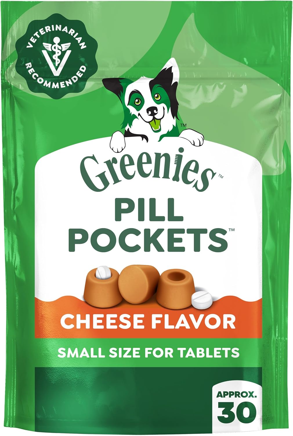 Greenies Pill Pockets Small Dog Treats, Cheese Flavor, 3.2 oz, 6-Pack