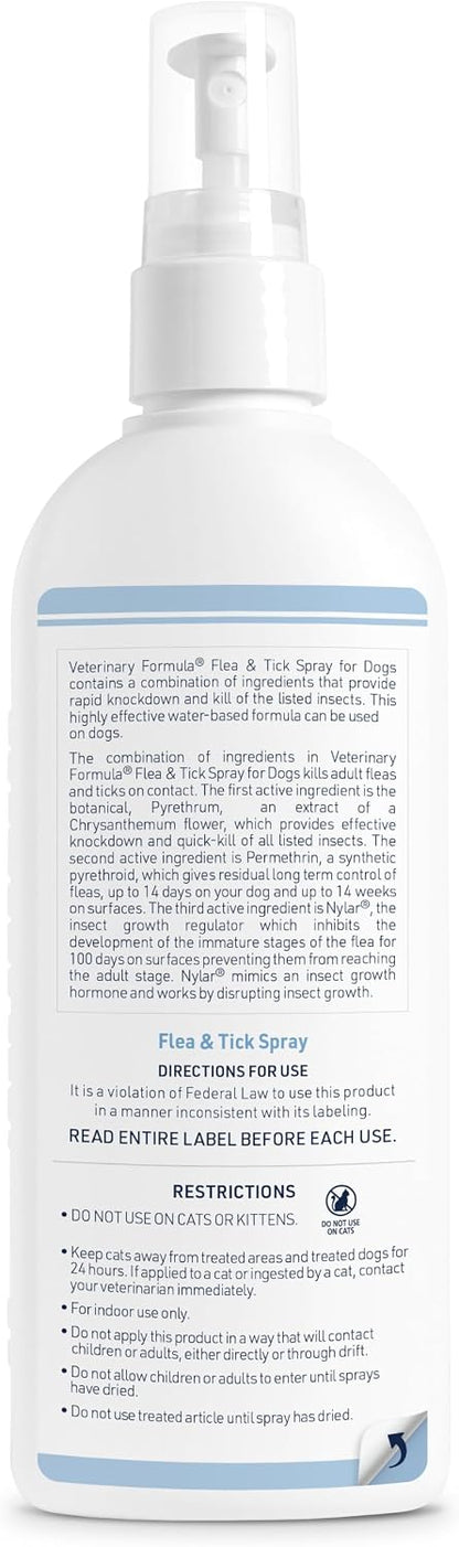 Veterinary Formula Flea & Tick Spray for Dogs, 8 oz, Kills on Contact