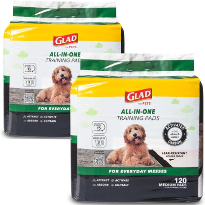 Glad for Pets Activated Carbon Disposable Dog Training Pads, 100 Count