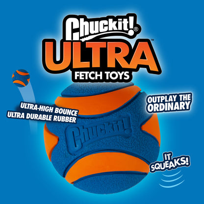 Chuckit! Ultra Ball Dog Toy, Durable Rubber, Medium 2.5-in, 2 Pack