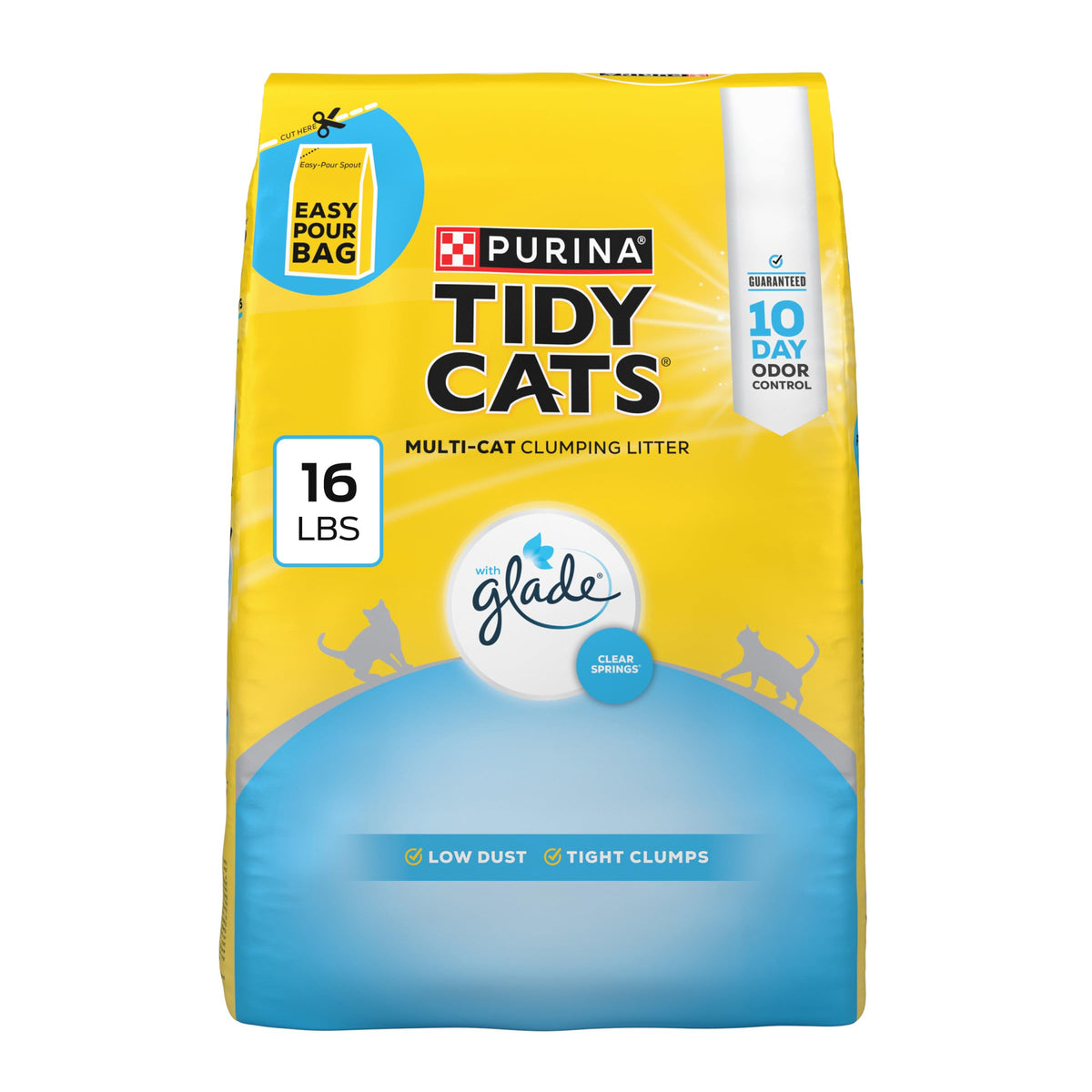Purina Tidy Cats Clumping Cat Litter, Glade Clear Springs, 38 lb