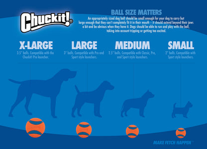 Chuckit! Ultra Squeaker Fetch Balls for Dogs, Floats, Medium 2.5in, 2 Pack