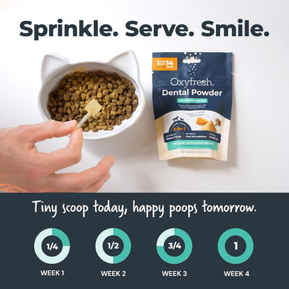 Oxyfresh Pro Dental Powder for Dogs & Cats – Teeth Cleaning Plaque Off