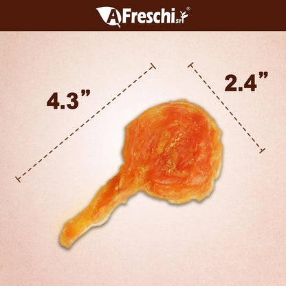 A Freschi srl® All-Natural Turkey Tendon for Dogs, Lollipop (S), 4 Count