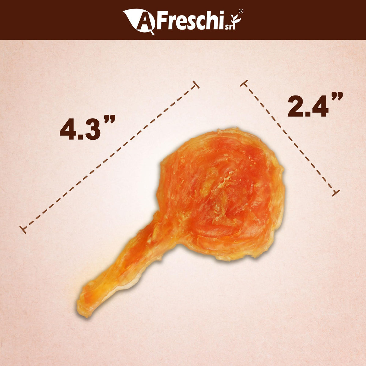 A Freschi srl® All-Natural Turkey Tendon for Dogs, Ring (S), 6 Count