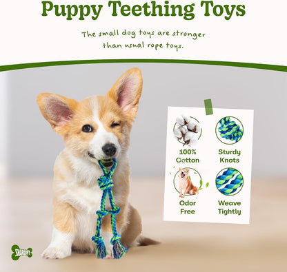 SHARLOVY Large Tough Chew Toys for Aggressive Chewers, 9 Pack Dog Rope Toys