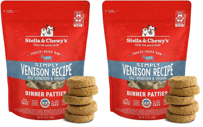 Stella & Chewy's Freeze-Dried Raw Dinner Patties - Beef Recipe - High Protein Grain-Free Puppy & Dog Food - Perfect For Picky Eaters - 25 oz