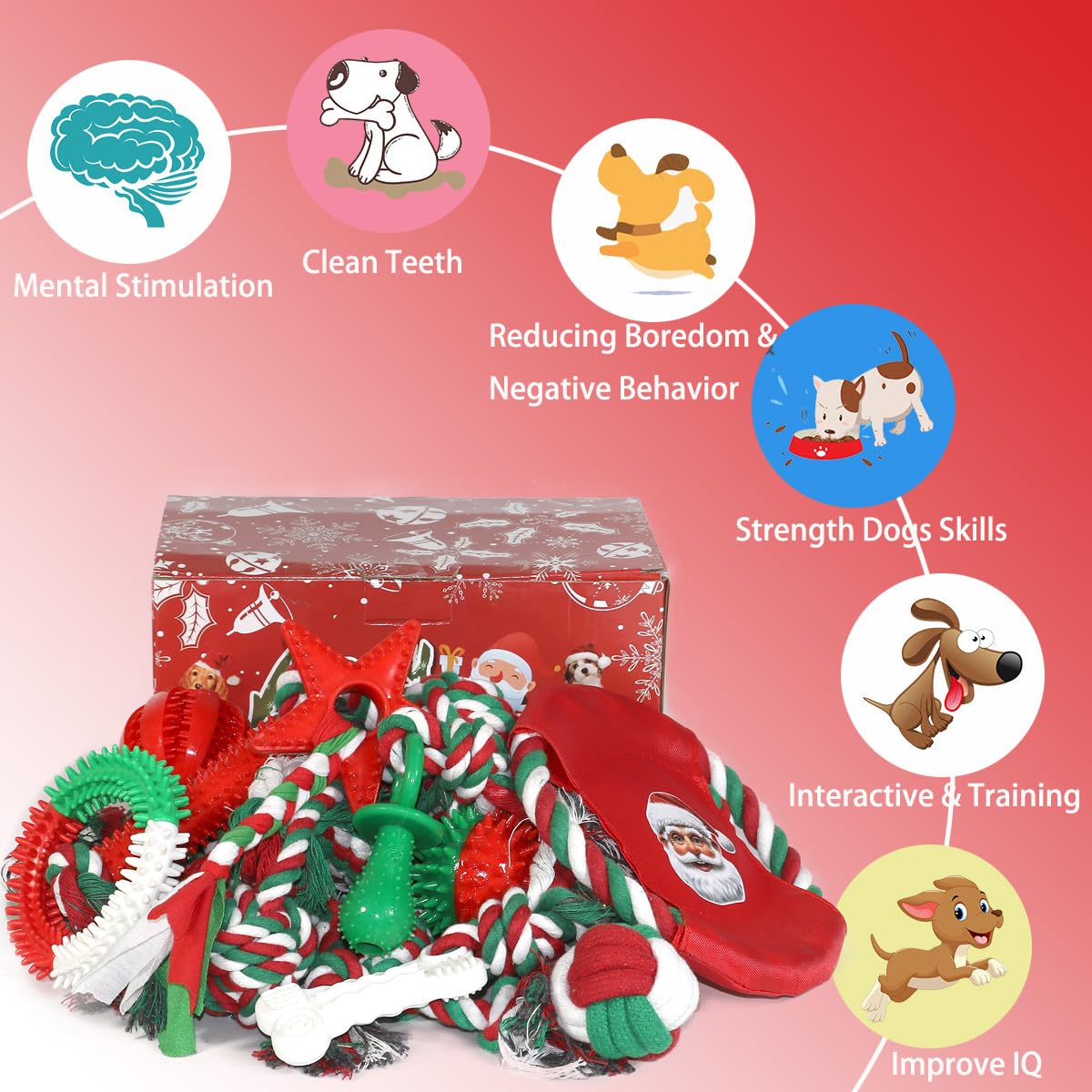 Beiker 20 Pack Puppy Chew Toys, Dog Teething Toys for Puppies Small Dogs