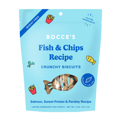 Bocce's Bakery Bedtime Tea Flavor Crunchy Biscuits Dog Treats, 5 oz