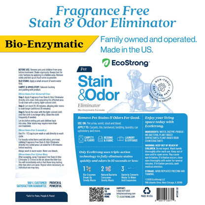 Eco Strong Pet Stain and Odor Remover - Pet Odor Eliminator, Urine Destroyer for Dogs, Pet Urine Enzyme Cleaner | Santel Woods - 128 oz