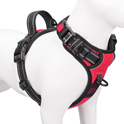 PHOEPET Reflective Dog Harness Large Breed Adjustable No Pull Vest