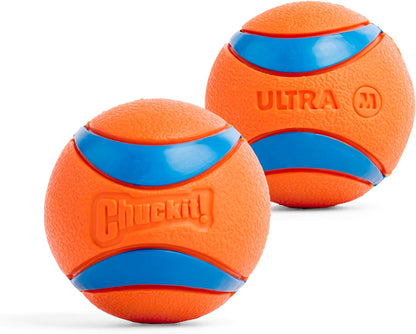 Chuckit! Ultra Ball Dog Toy, Durable Rubber, Medium 2.5-in, 2 Pack
