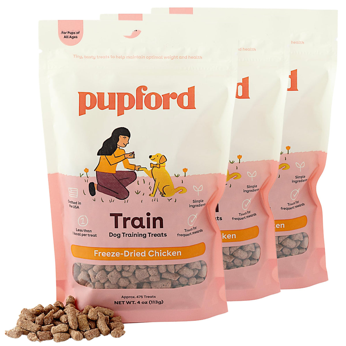 Pupford Freeze Dried Training Treats for Dogs & Puppies (Beef Liver, 4 oz)