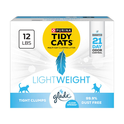 Purina Tidy Cats LightWeight Glade Clear Springs Litter, 17 lb