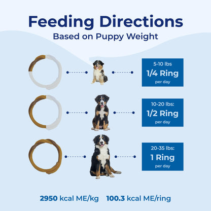 N-Bone Puppy Teething Rings, Chicken Flavor, Natural Puppy Teething Chews & Chew Treats, Helps Soothe Teething Gums, Calcium Enriched, 6 Rings