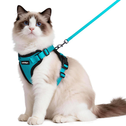 rabbitgoo Cat Harness and Leash Set, Escape Proof Vest, Emerald