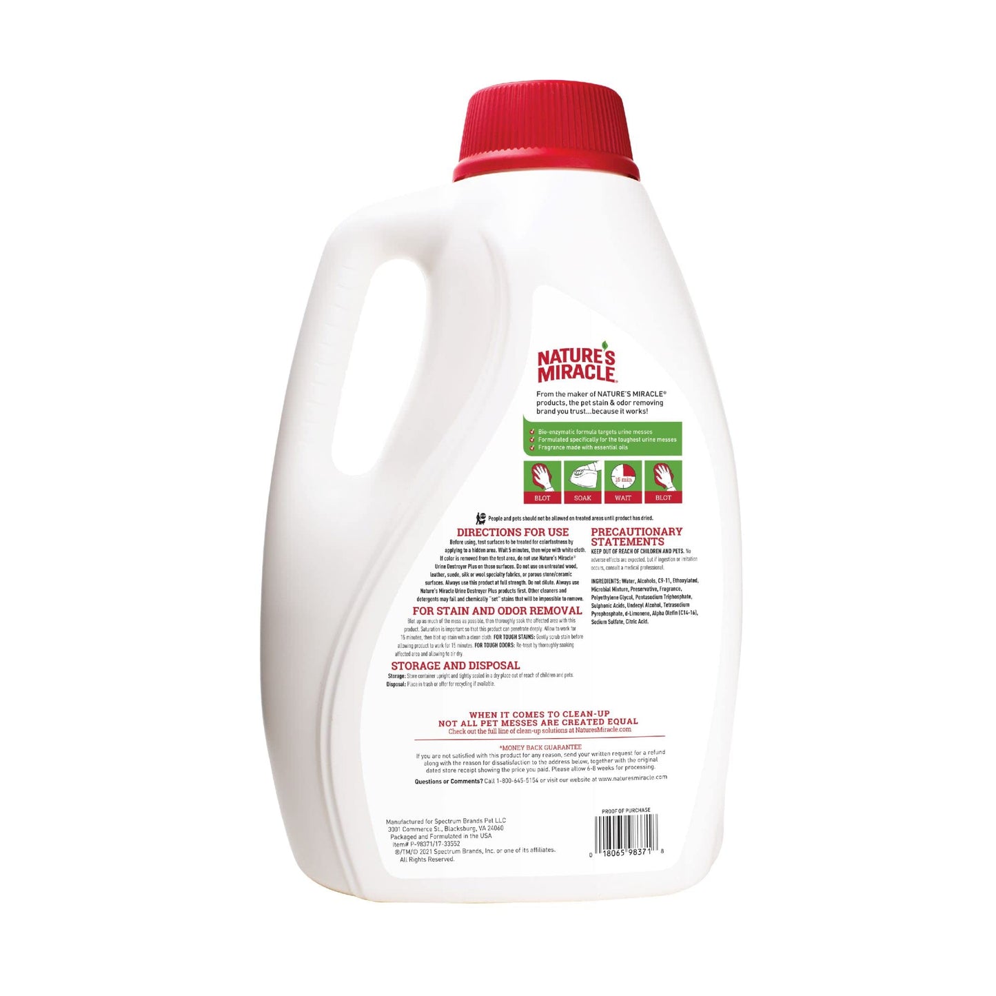 Nature's Miracle Dog Urine Destroyer Plus, Enzymatic Cleaner, 32 oz