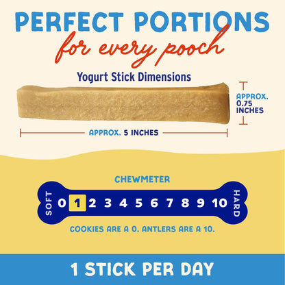 Himalayan Dog Chew Yogurt Sticks, Probiotic Dog Treats, Original, 5 Treats