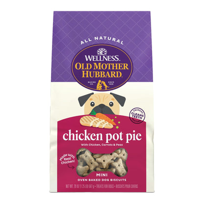 Old Mother Hubbard Wellness P-Nuttier Dog Biscuits, Natural, Training Treats, Peanut Butter Flavor, Mini Size, (20 Ounce Bag)