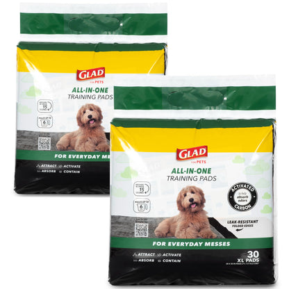 Glad for Pets Activated Carbon Disposable Dog Training Pads, 100 Count