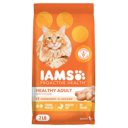 IAMS Proactive Health Healthy Adult Dry Cat Food, Chicken, 22 lb