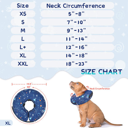 Supet Inflatable Dog Cone Collar for Small Dogs Puppies Cats, Soft Dog Cone Alternative After Surgery for Puppies Cats to Stop Licking