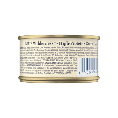 Blue Buffalo Wilderness Variety Pack Adult Paté Wet Cat Food, 3 oz, 12 ct
