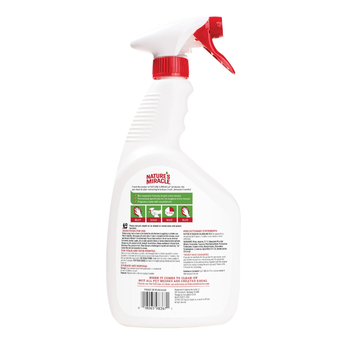 Nature's Miracle Cat Urine Destroyer Plus, Enzymatic Cleaner, 1 gal