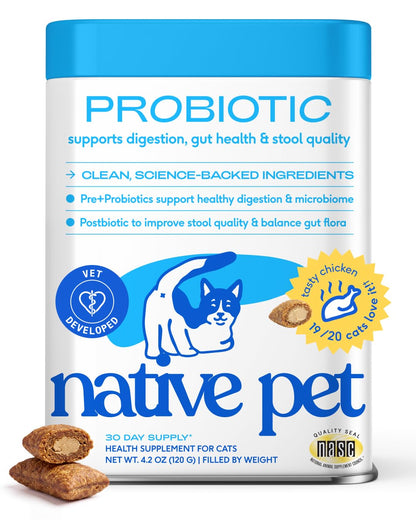 Native Pet GutWell Power Poop - Digestive Support & Fiber for Dogs - Promotes Healthy Stools, Supports Balanced Microbiome & Digestive Function - Triple-Biotic Blend & M-Fiber - 60 Scoops