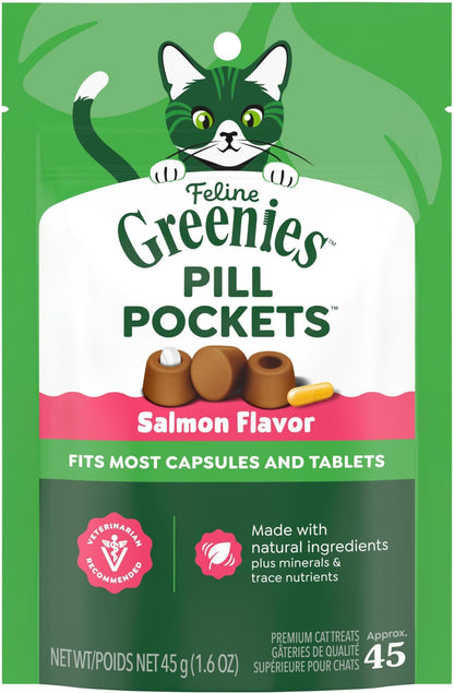 Greenies Feline Pill Pockets Soft Cat Treats, Chicken Flavor, 85 Count