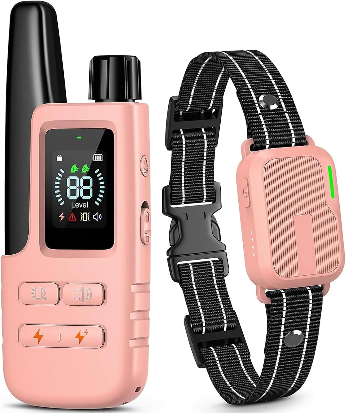 Dog Shock Collar - 4500FT Dog Training Collar with Remote, Blush Pink