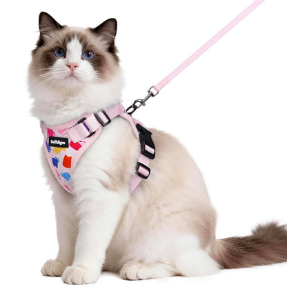 rabbitgoo Cat Harness and Leash Set, Escape Proof Vest, Emerald