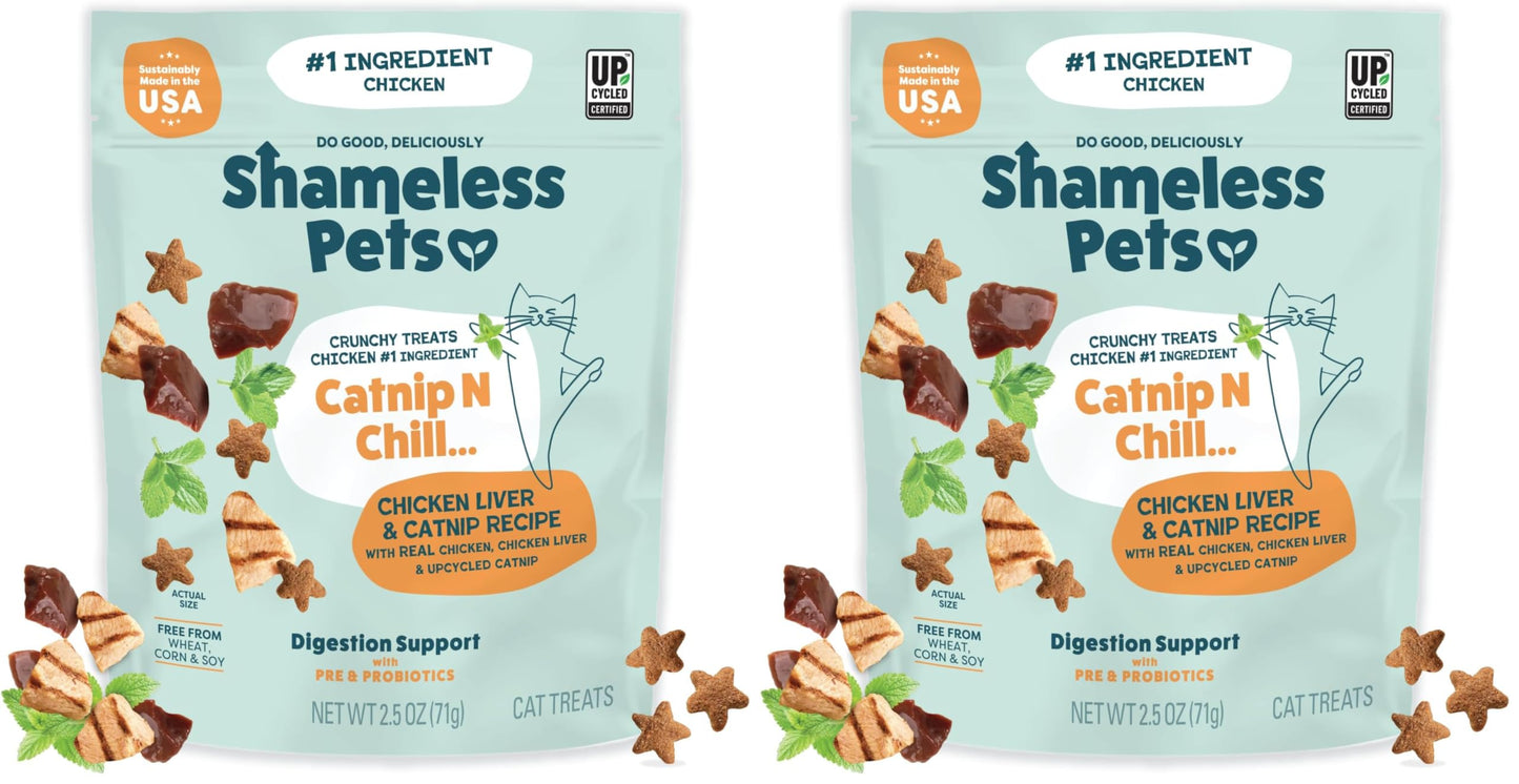 Shameless Pets Catnip N Chill Crunchy Cat Treats, 12 oz