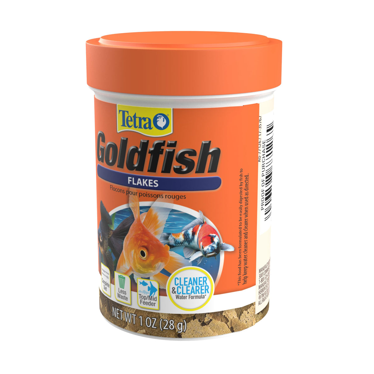 Tetra Goldfish Flakes, Nutritionally Balanced Diet For Aquarium Fish, Vitamin C Enriched Flakes, 0.42 oz
