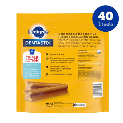 Pedigree Dentastix Large Breed Dental Dog Treats, Original, 32 Count