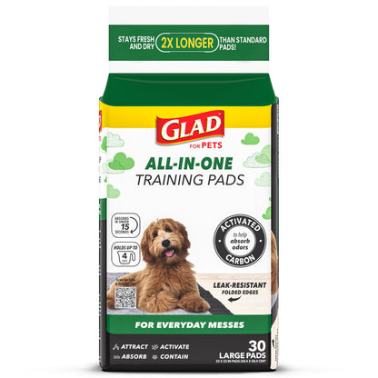 Glad for Pets Activated Carbon Disposable Dog Training Pads, 100 Count