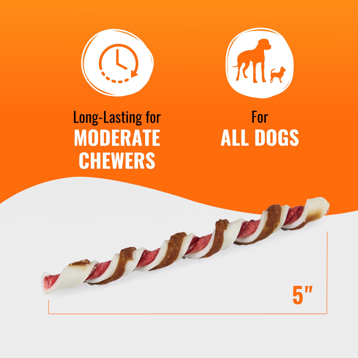 Good 'n' Fun Twists Long-Lasting Dog Treat Made With Real Protein, 70 Count