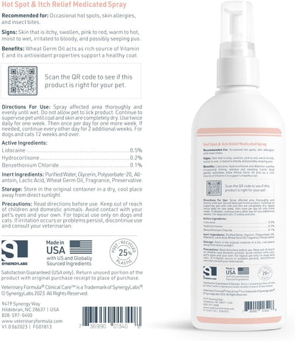 Veterinary Formula Clinical Care Hot Spot & Itch Relief Spray, Dogs & Cats