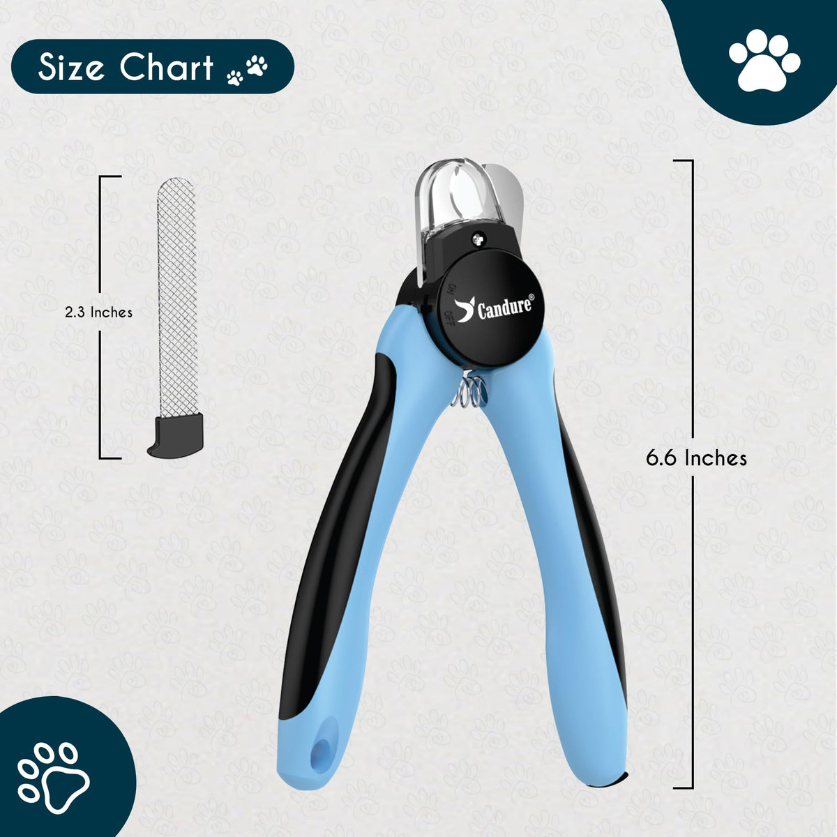 Candure Cat Nail Clippers for Indoor Cats, Rabbits, Hamsters, Birds with Precise Angled Edges to Ensure Easy & Safe Trimming Stainless Steel Cat Nail Trimmer for At-Home Cat Grooming