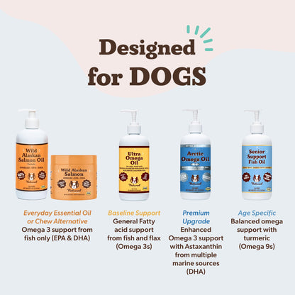 Natural Dog Company Wild Alaskan Salmon Oil for Dogs - 16 oz