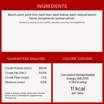 Stella & Chewy’s Freeze-Dried Raw Marie's Magical Dinner Dust – Protein Rich, Grain Free Dog & Puppy Food Topper – Grass-Fed Beef Recipe – 7 oz Bag