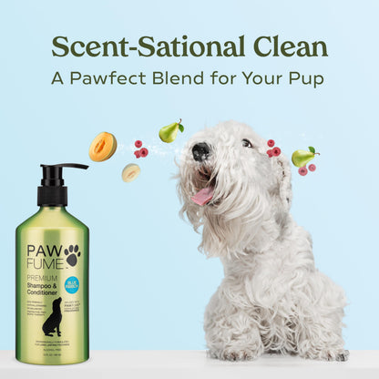 PAWFUME Deshedding Dog Shampoo and Conditioner, Show Dog, 1-Pack