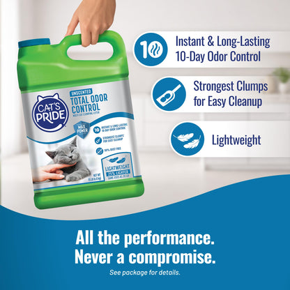 Cat's Pride Total Odor Control, Max Power, Clumping Litter Scented 15lb