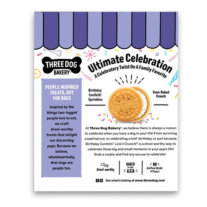 Three Dog Bakery Lick'n Crunch! Dog Treats - 13 oz