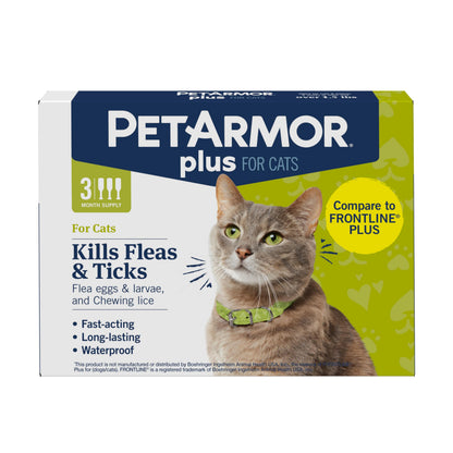 PetArmor Plus Flea & Tick Topical Dogs 5-22 lbs, 3-Month