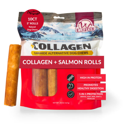 Wild Eats Real Duck Collagen Bully Sticks for Dogs, 25 Pack, Rawhide Free