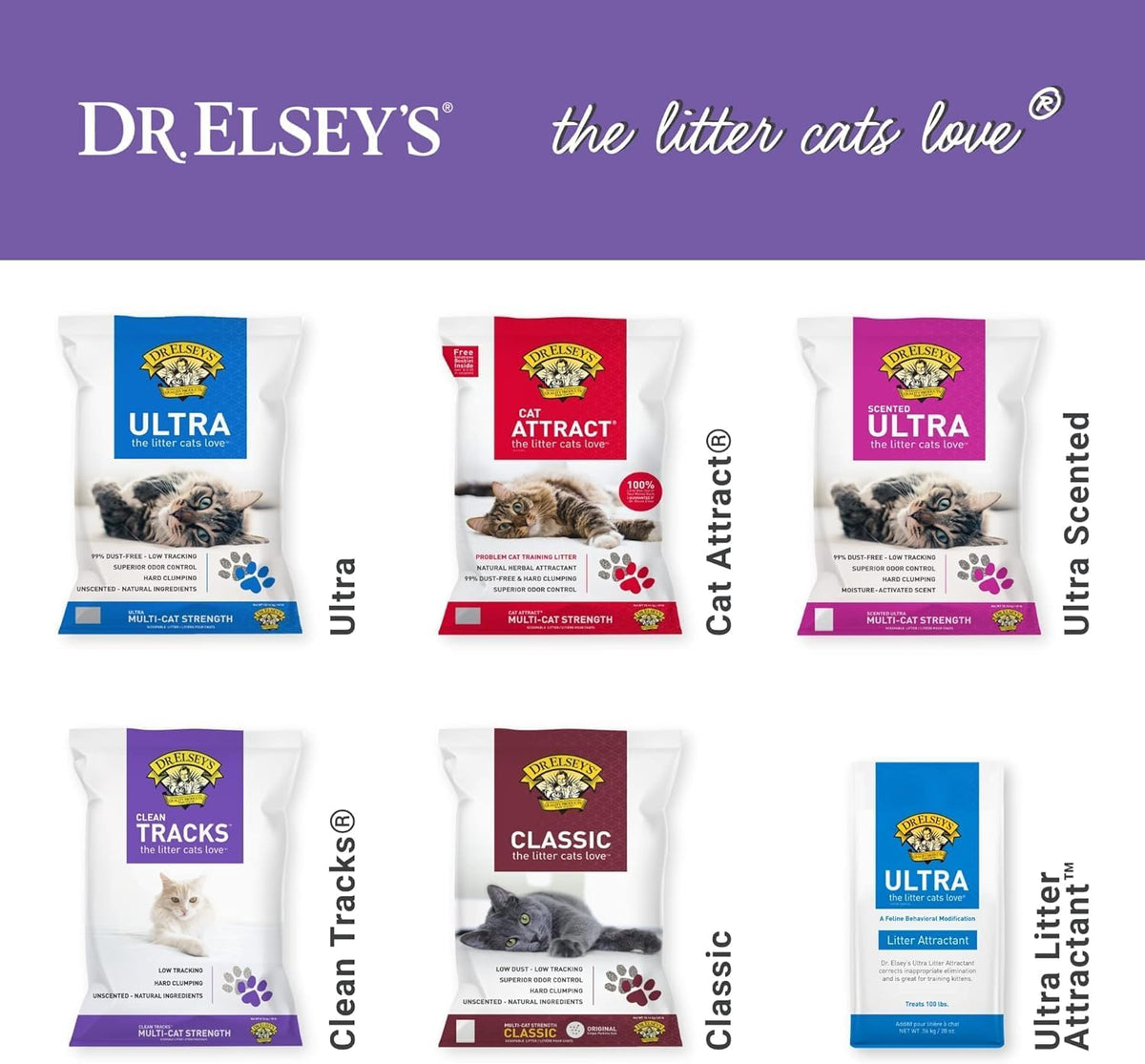 Dr. Elsey's Clean Tracks Clumping Clay Cat Litter, 20 lbs.